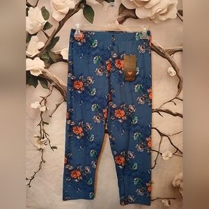 Women's Floral Leggings in Blue by Lovely Boutique
